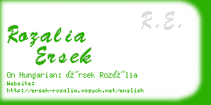 rozalia ersek business card